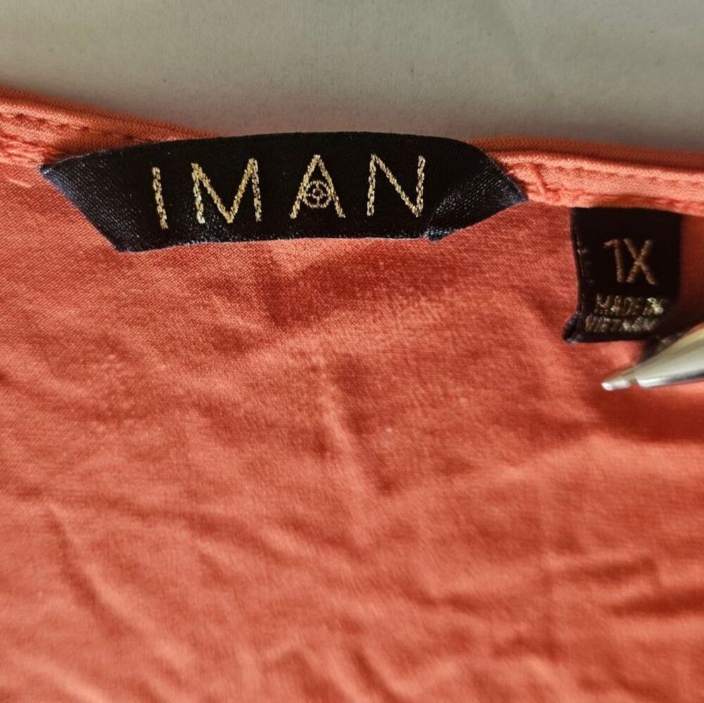 IMANI Rust colored blouse Sz 1x - Picture 3 of 5
